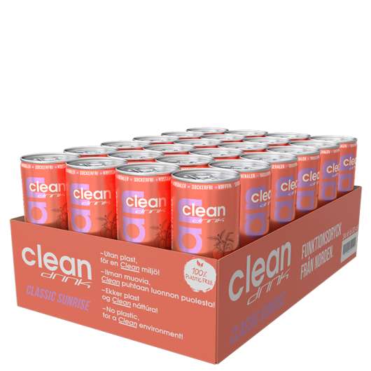 24 x Clean Drink, 330 ml, Classic Sunrise
