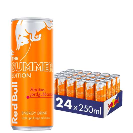 24 x Red Bull Energidryck, 250 ml, Apricot Edition