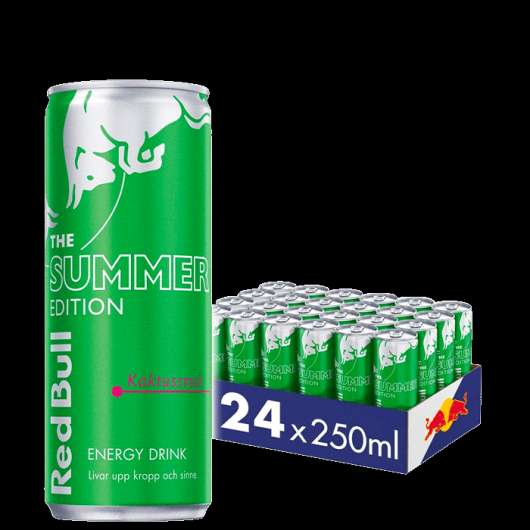 24 x Red Bull Energidryck, 250 ml, Green Edition, Cactus