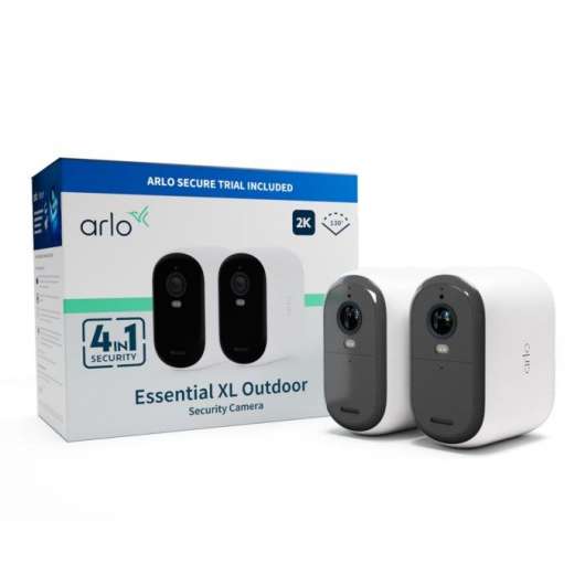 Arlo Essential 2K XL Övervakningskamera 2-pack