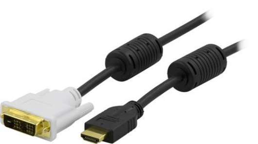 Deltaco HDMI till DVI-kabel Single Link