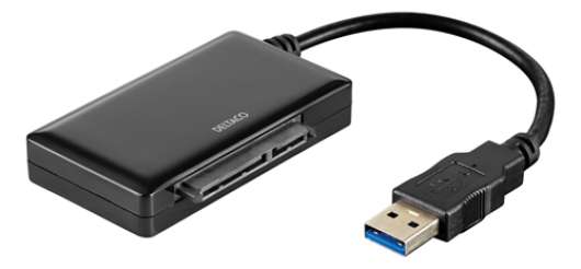 Deltaco USB 3.0 till SATA 5Gb/s adapter