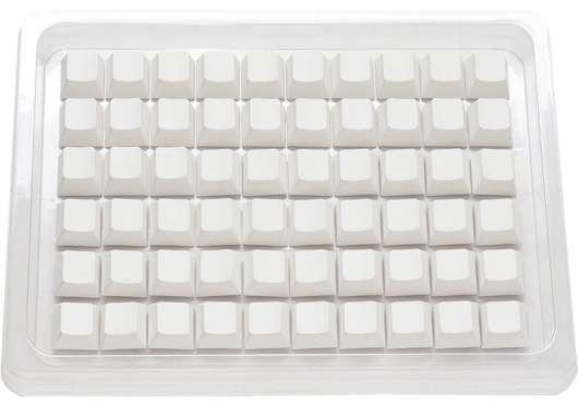 Ducky Blank 132 Keycap Set / MDA Profile / PBT - White