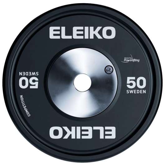 Eleiko WPPO Powerlifting Competition Plate, Viktskiva Gummerad