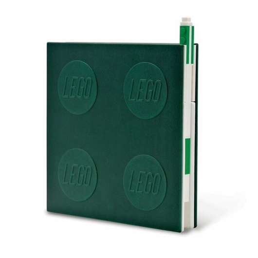 LEGO Anteckningsbok med penna - Grön