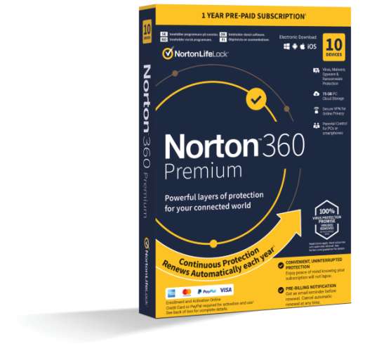 Norton 360 Premium - 75GB Lagring