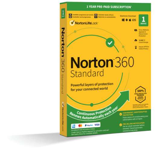 Norton 360 Standard - 10GB Lagring