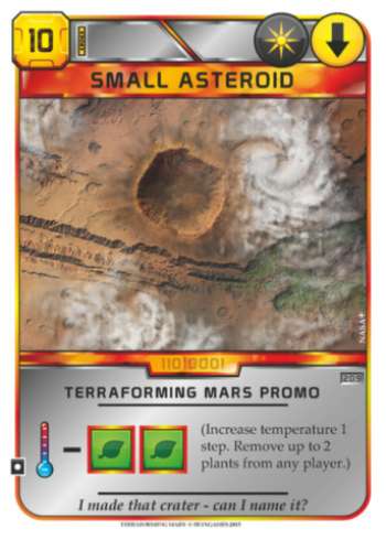 Terraforming Mars Promo Card - Liten Asteroid (Svenska)